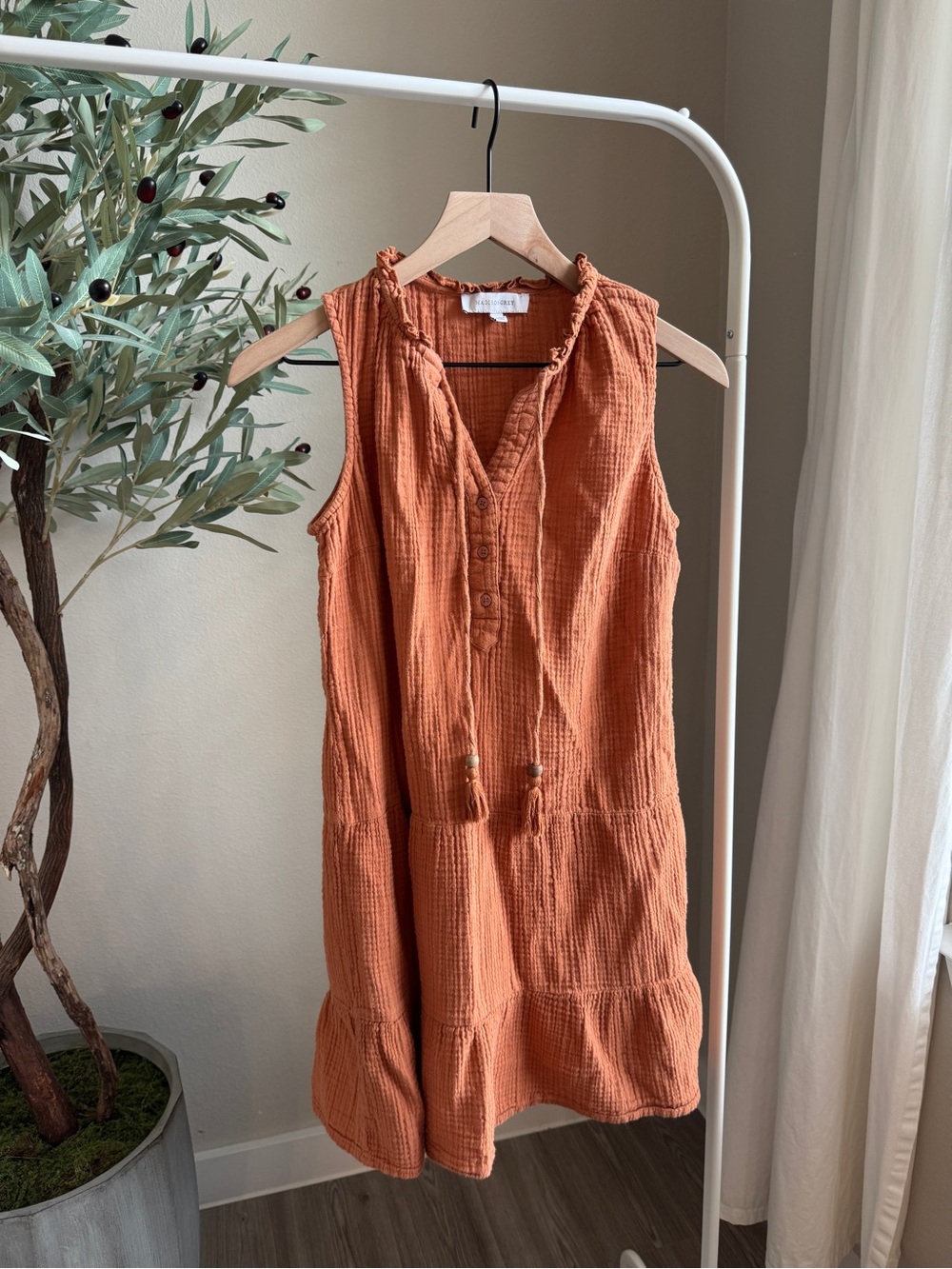Madison Grey Mini Dress Orange size M